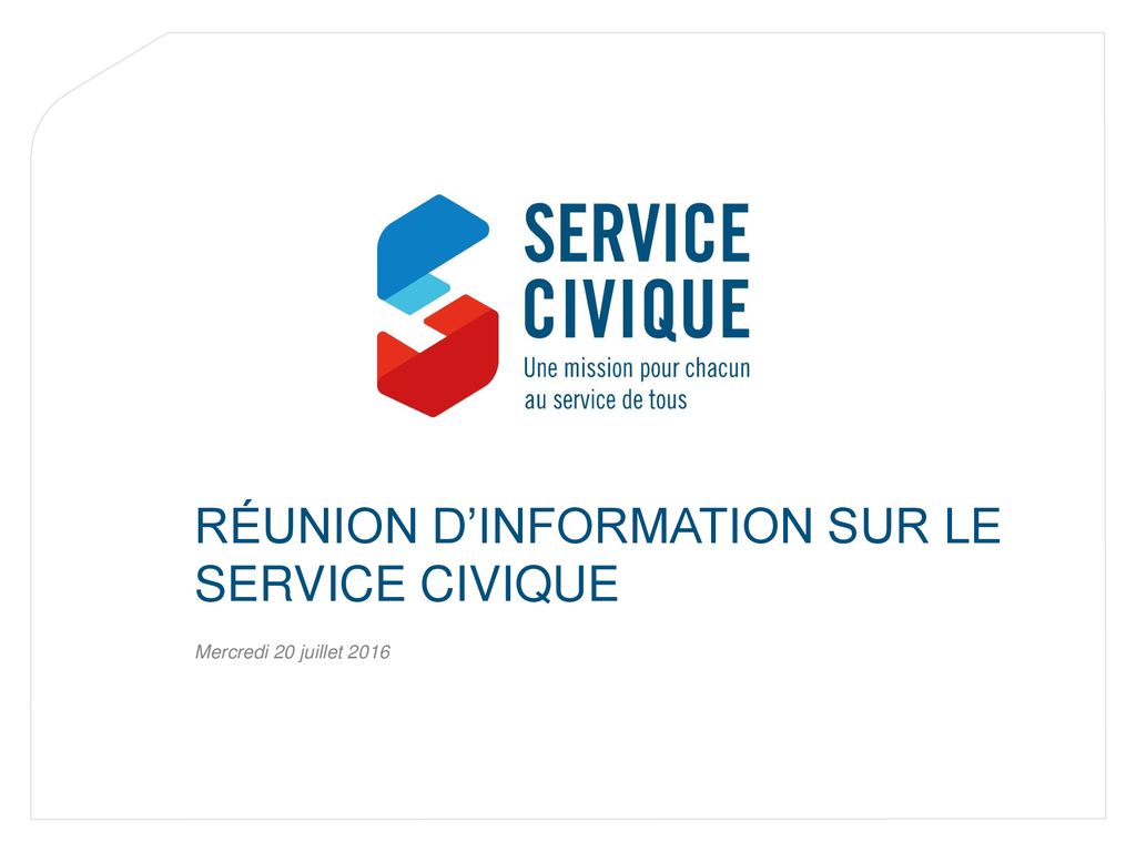 R Union Dinformation Sur Le Service Civique Ppt T L Charger